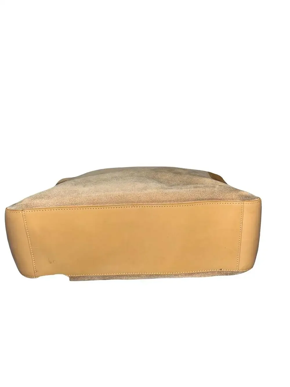 Gucci shoulder bag beige suede ?~ leather Authentic used T17202